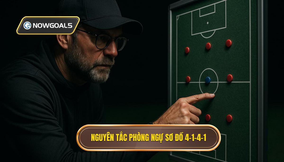 Nguyên tắc cốt lõi của sơ đồ 4-1-4-1 khi phòng ngự