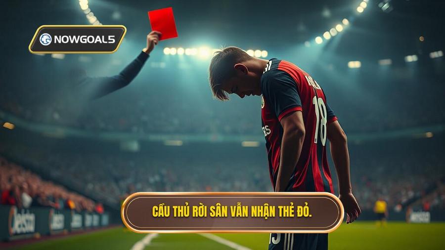 2. Cầu thủ rời sân vẫn nhận thẻ đỏ.