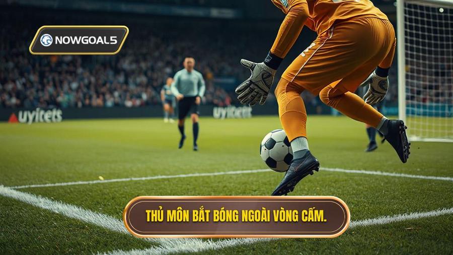 2. Thủ môn bắt bóng ngoài vòng cấm.