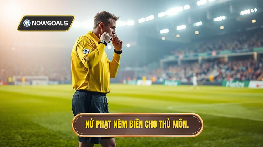 3. Xử phạt ném biên cho thủ môn.