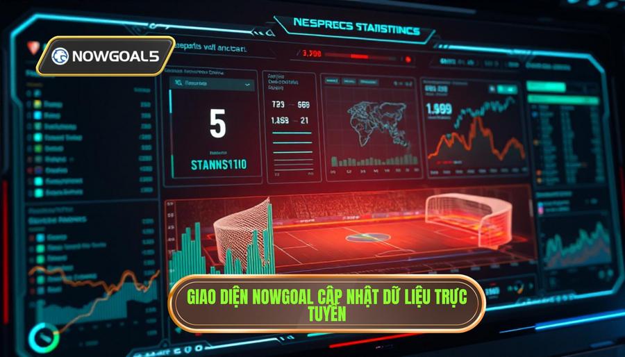 Giao diện Nowgoal cập nhật dữ liệu trực tuyến